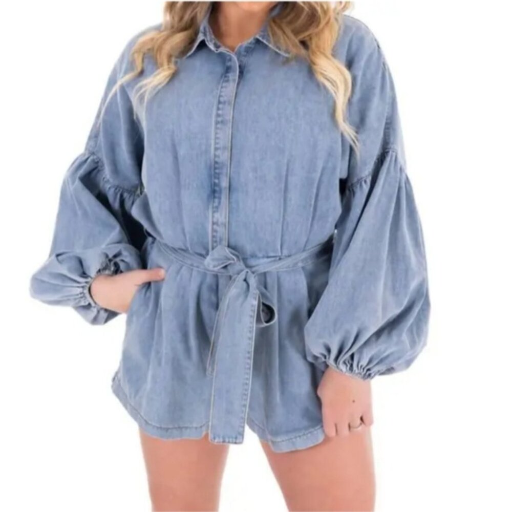 Mabel Denim Days Romper Size Large